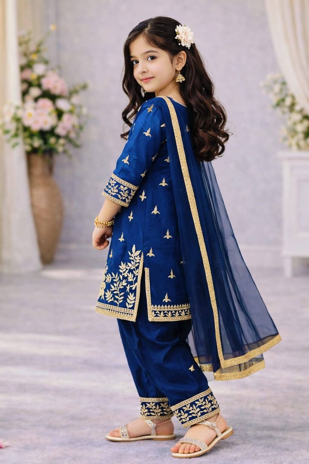 Trending New Ramzan Eid Special Silk Blue Delhi kids wear wholesale suppliers